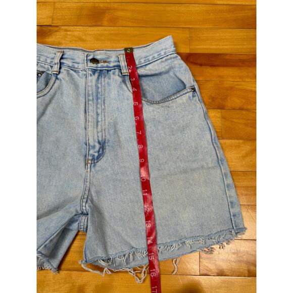 Vintage 90s Jean Shorts by Cristina, High Rise Light Wash Cutoff, W24", Fits 0-2 - Picture 9 of 10